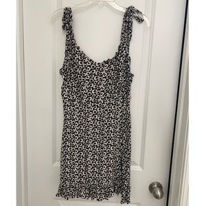 Black sunflower spaghetti strap dress